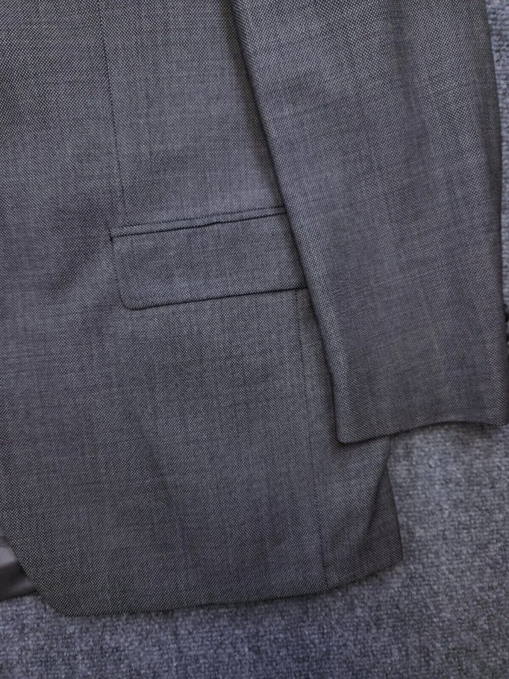 Chaps By Ralph Lauren Gray Blazer 2 Button 95% Wool 5% Cashmere Made In Canada